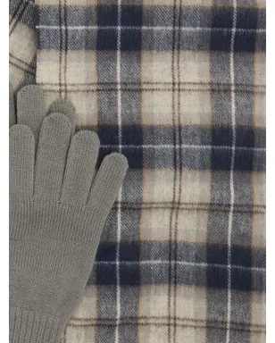 Barbour チェック柄グローブ＆スカーフ - サムネイル2