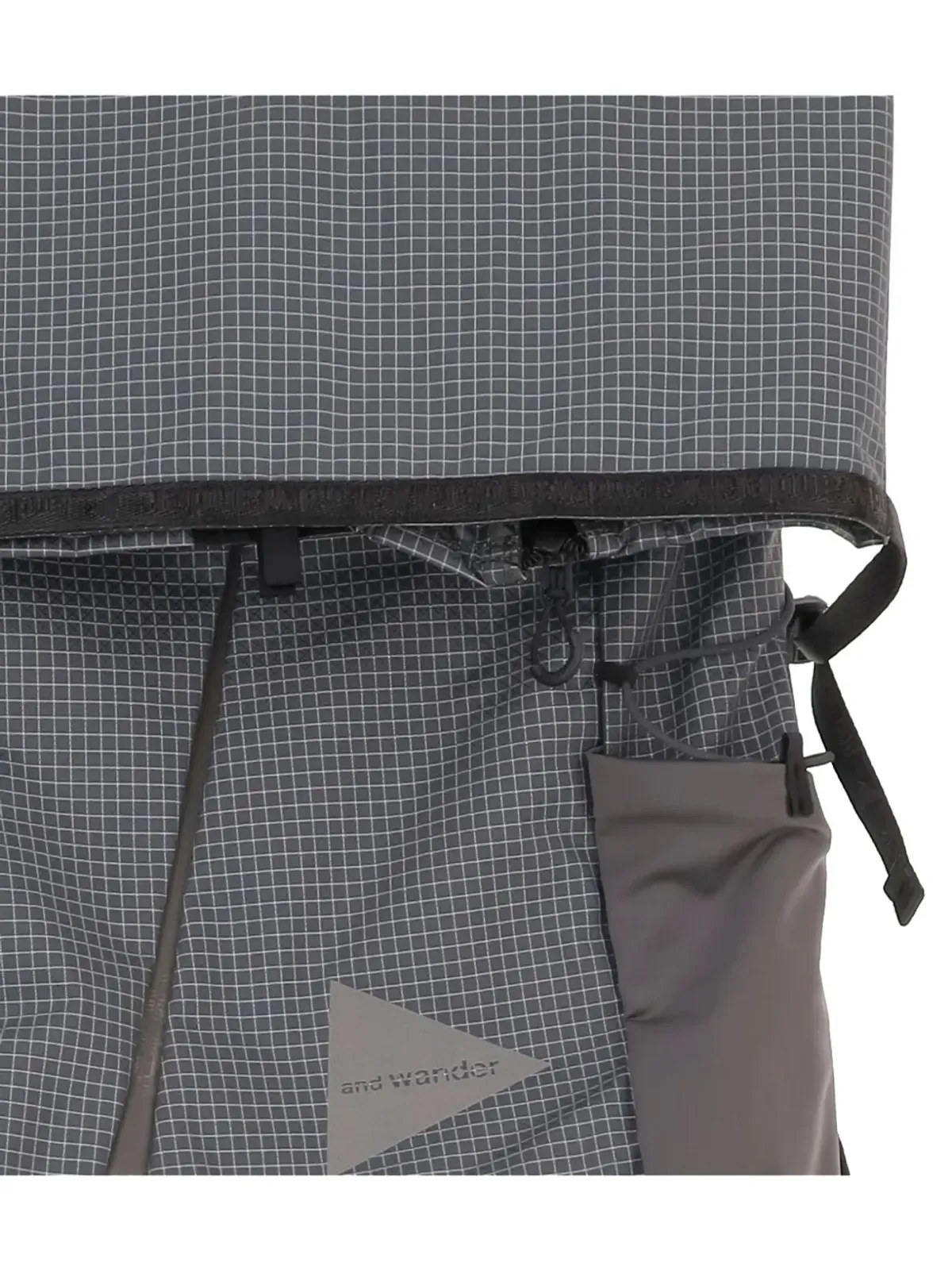 and Wander grid-pattern backpack - Grey - 画像3