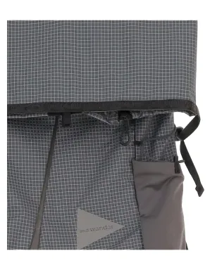 and Wander grid-pattern backpack - Grey - サムネイル3