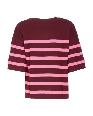 Essentiel Antwerp ストライプ クルーネック Tシャツ - Red - サムネイル2