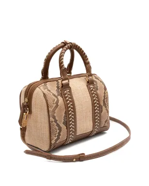 Isla Maia Bowling snakeskin stitched tote bag - サムネイル3