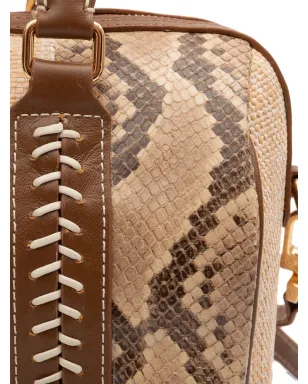 Isla Maia Bowling snakeskin stitched tote bag - サムネイル4