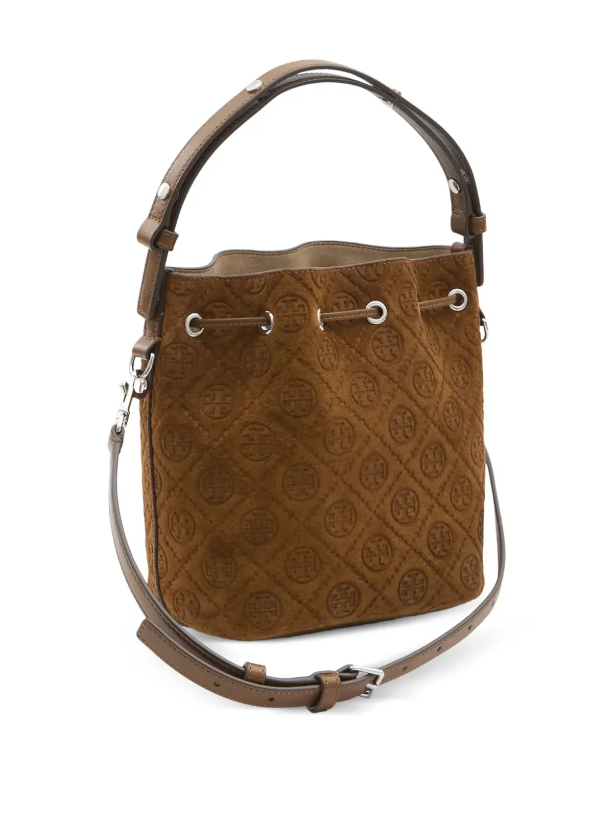Tory Burch T Monogram スエード バケットバッグ - Brown - 画像2