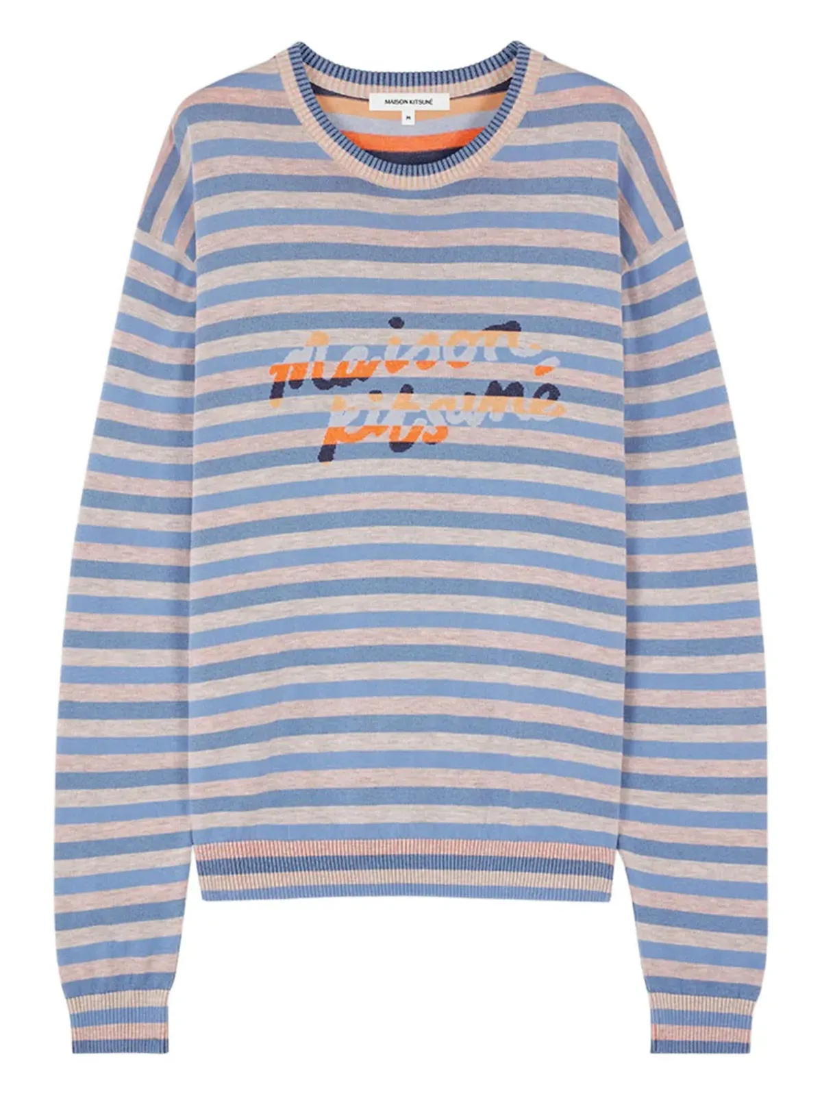 Maison Kitsuné ストライプ柄クルーネックセーター - ブルー - 画像1