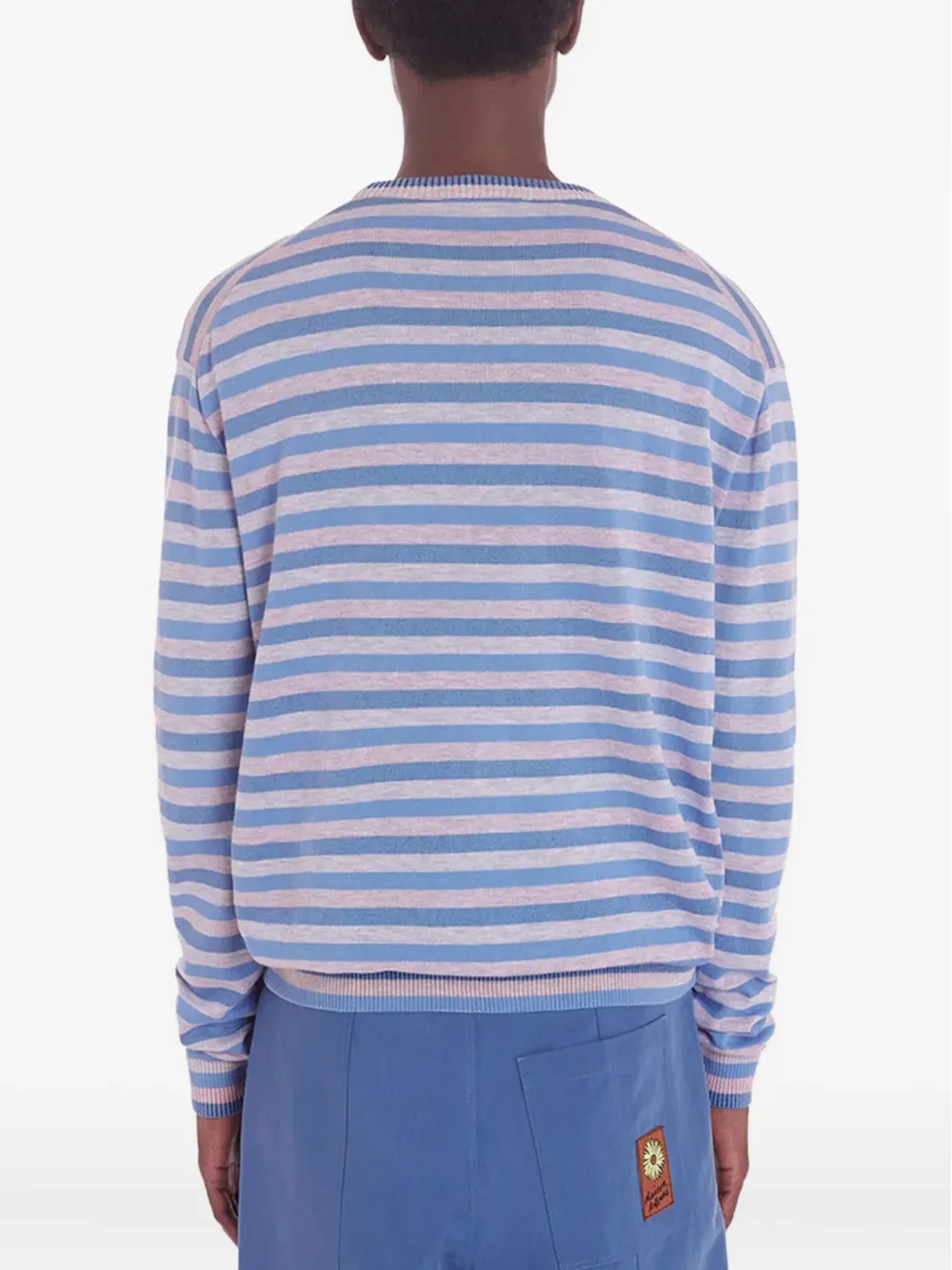 Maison Kitsuné ストライプ柄クルーネックセーター - ブルー - 画像3