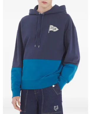 Maison Kitsuné カラーブロックデザイン ロゴパッチ フーディ - サムネイル2