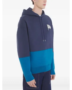 Maison Kitsuné カラーブロックデザイン ロゴパッチ フーディ - サムネイル3