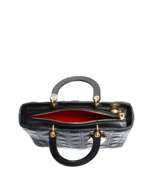 Christian Dior Pre-Owned レディ キルテッド トートバッグ - ブラック - サムネイル4