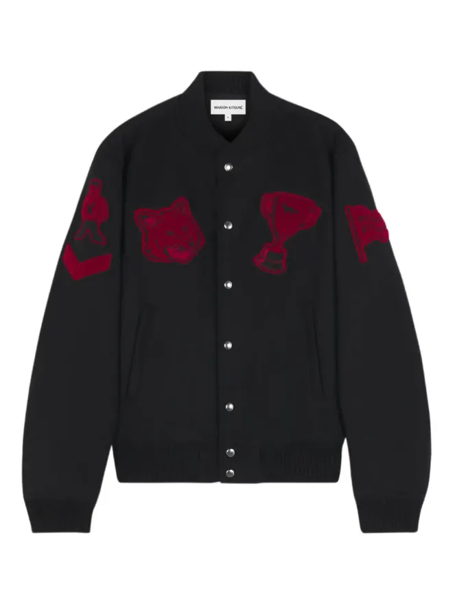 Maison Kitsuné Maison Kitsuné アップリケ付きボタンジャケットの商品画像