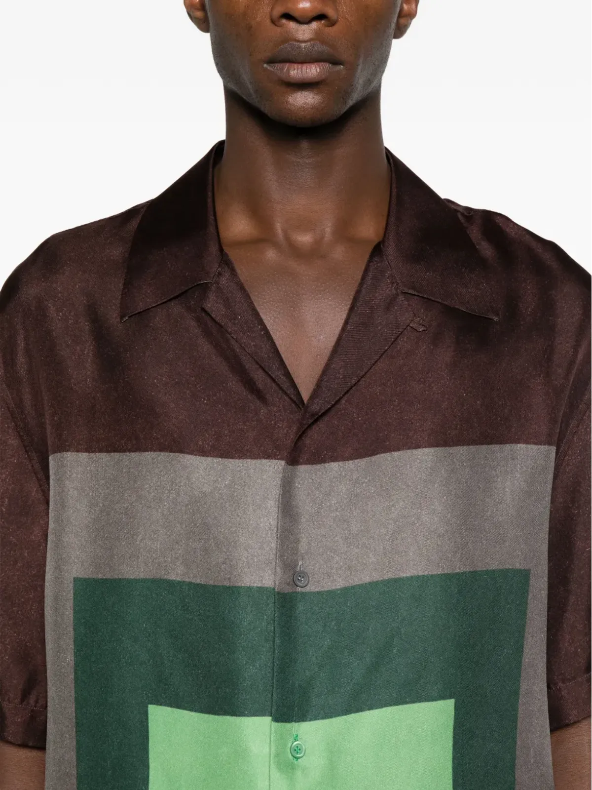 LOEWE シルクシャツ（ブラウン） - 画像5