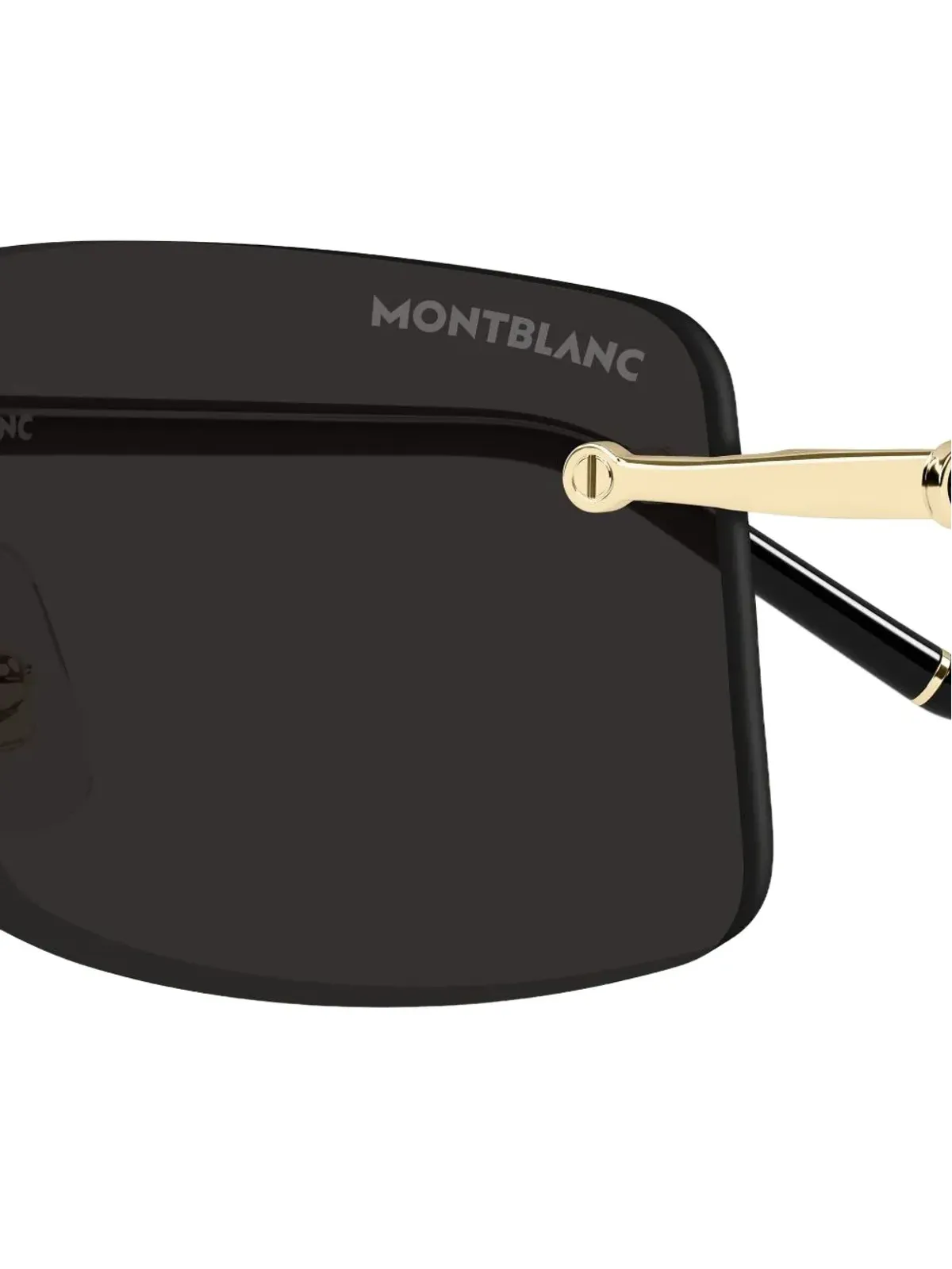 Montblanc 長方形サングラス（ブラック） - 画像3