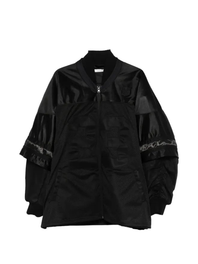 Ih Nom Uh Nit Ih Nom Uh Nit 黒のパーフォレーテッドパネルドジャケットの商品画像