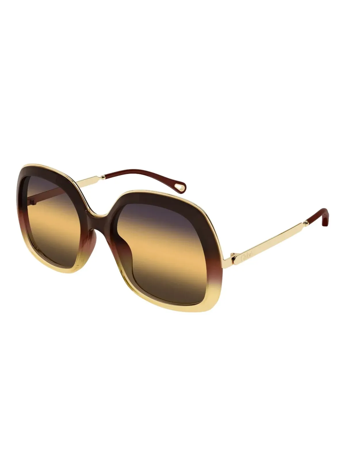 Chloé Eyewear 丸型サングラス - ブラウン - 画像2