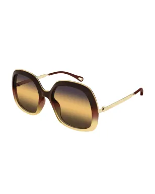 Chloé Eyewear 丸型サングラス - ブラウン - サムネイル2