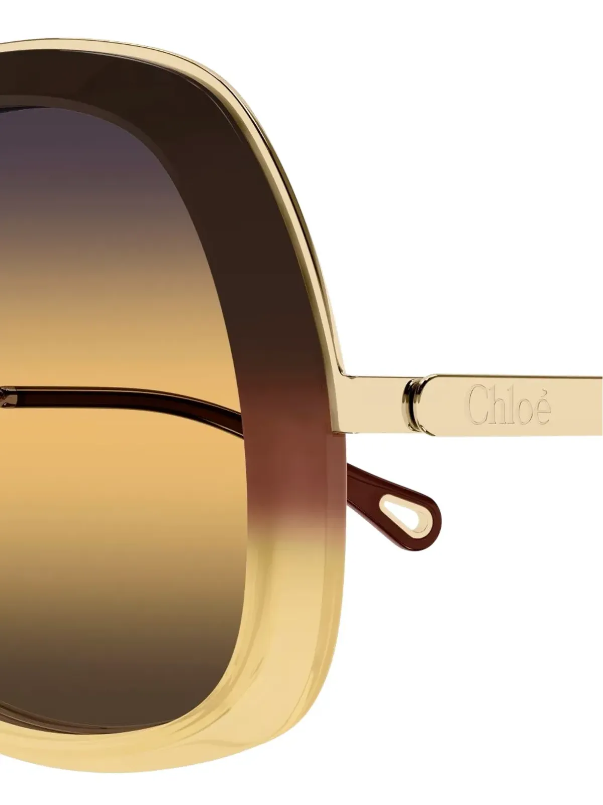 Chloé Eyewear 丸型サングラス - ブラウン - 画像3