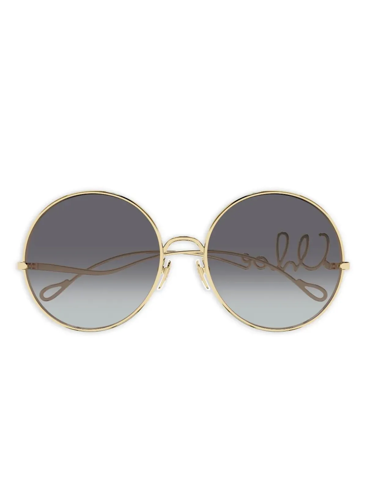 Chloé Eyewear ロゴ入りラウンドフレーム サングラス - Gold - 画像1
