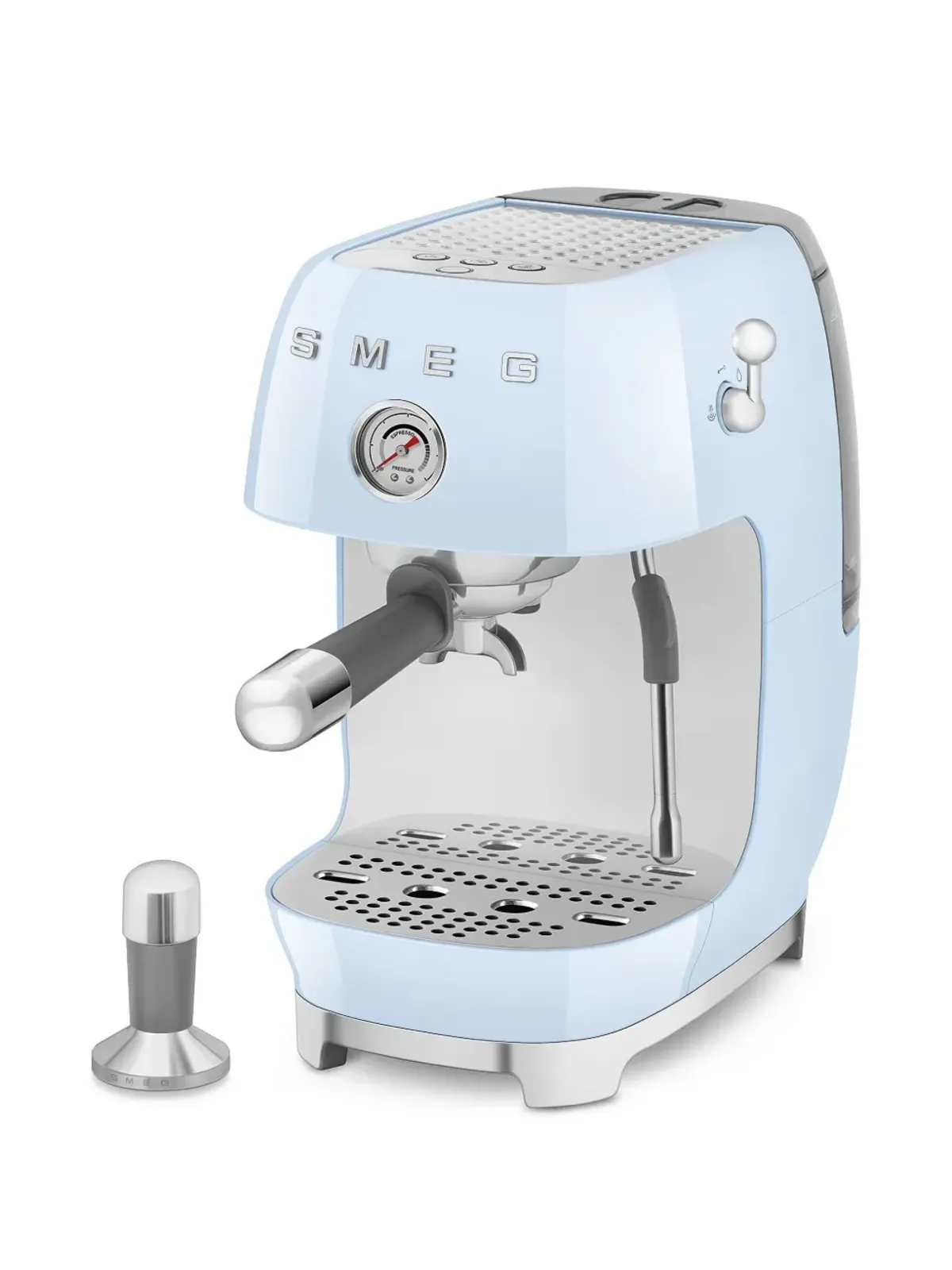 Smeg コンパクト ポルタフィルターコーヒーマシン ブルー - 画像3
