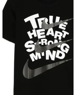 Black Comme Des Garçons × Nike スローガンプリントTシャツ - サムネイル3