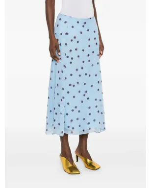 Rochas ポルカドット シルクスカート - サムネイル3