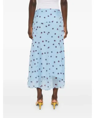 Rochas ポルカドット シルクスカート - サムネイル4