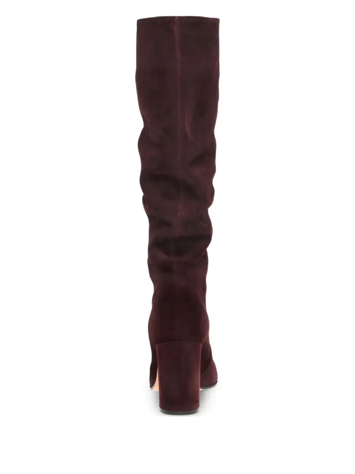 Gianvito Rossi 85mm Glen ruched block-heel knee-high boots - Red - 画像3
