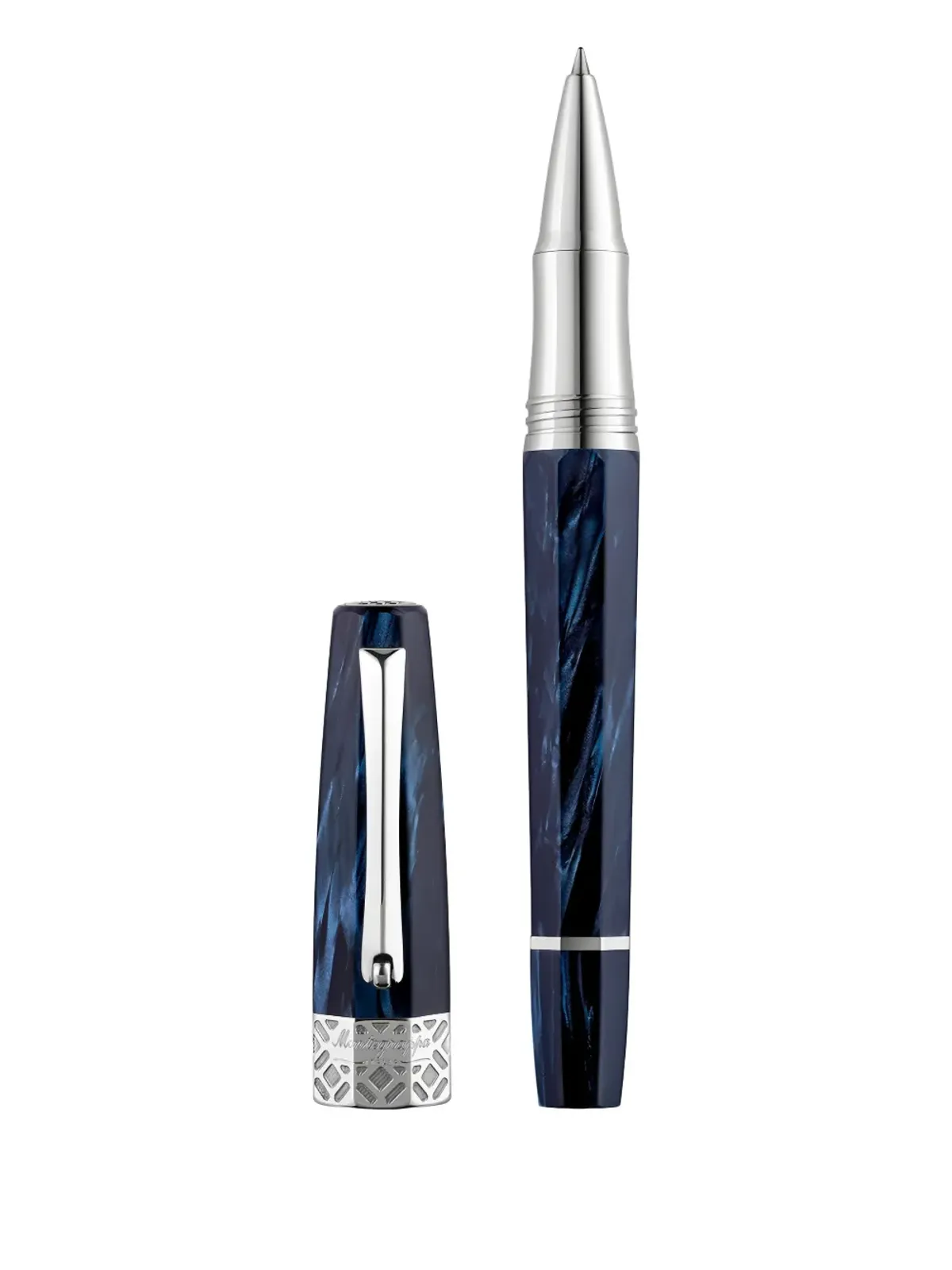 Montegrappa エクストラ Otto ロールボールペン - ブルー - 画像3