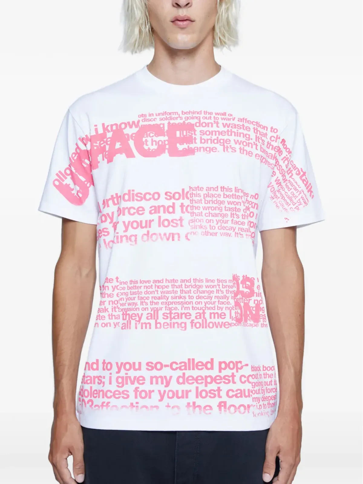 Mechatok x LN-CC text-print T-shirt - White - 画像1