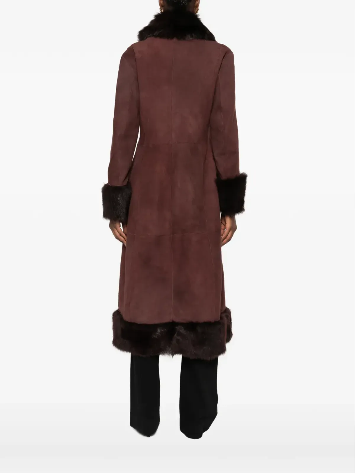 Nour Hammour Kaya シングルブレスト ファーコート - 画像4
