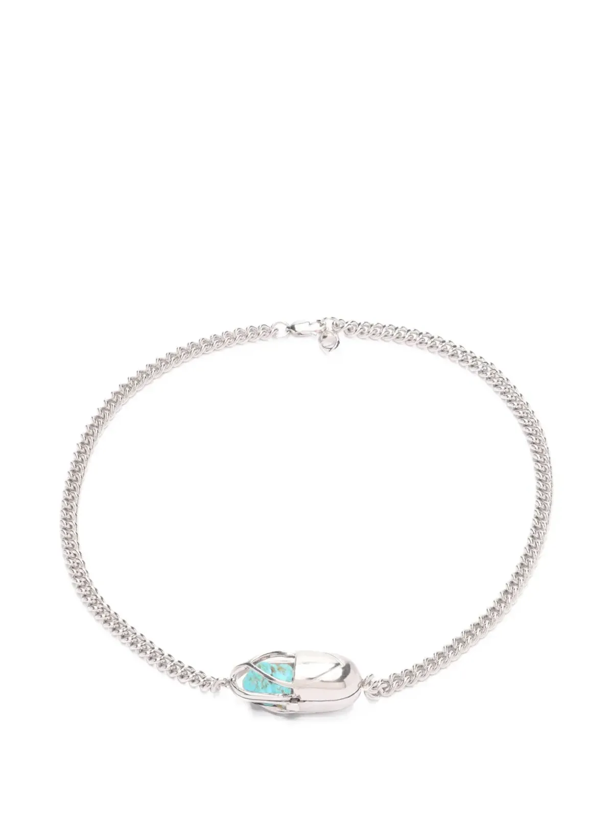 Capsule Eleven Capsule Crystal turquoise necklace - Silver - 画像1