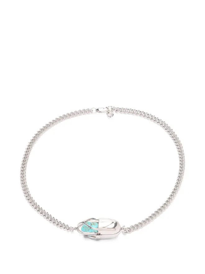 Capsule Eleven Capsule Eleven Capsule Crystal turquoise necklace - Silverの商品画像