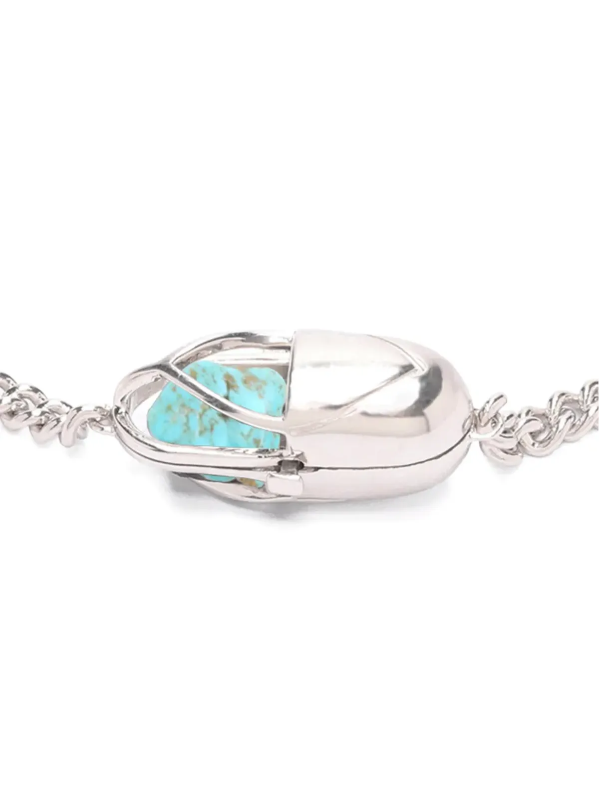 Capsule Eleven Capsule Crystal turquoise necklace - Silver - 画像2