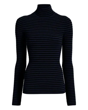 Proenza Schouler ディディ ストライプ ベルベット トップ ブルー - サムネイル1
