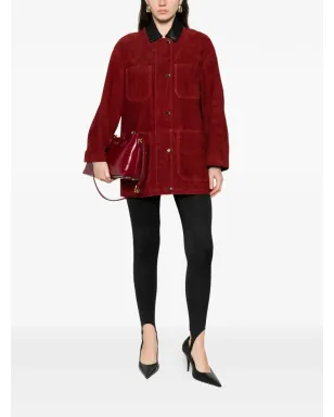 Nour Hammour Barn suede jacket - Red - サムネイル2
