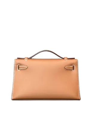 Hermès ビンテージ 2025年 ケリー・ポシェット・スイフト ゴールドトーン金具 クラッチバッグ - ブラウン - サムネイル2