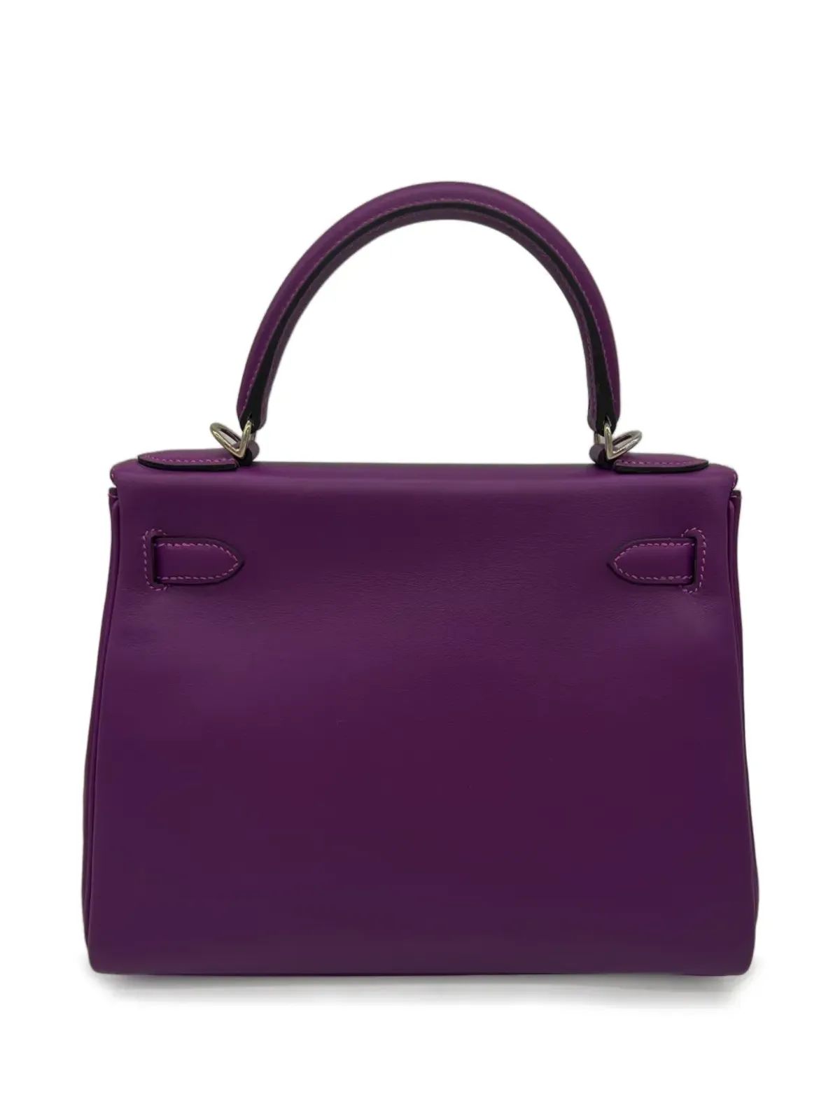 Hermès ビンテージ 2018 ケリー28 リターン・スイフト パラジウム金具 ハンドバッグ パープル - 画像2