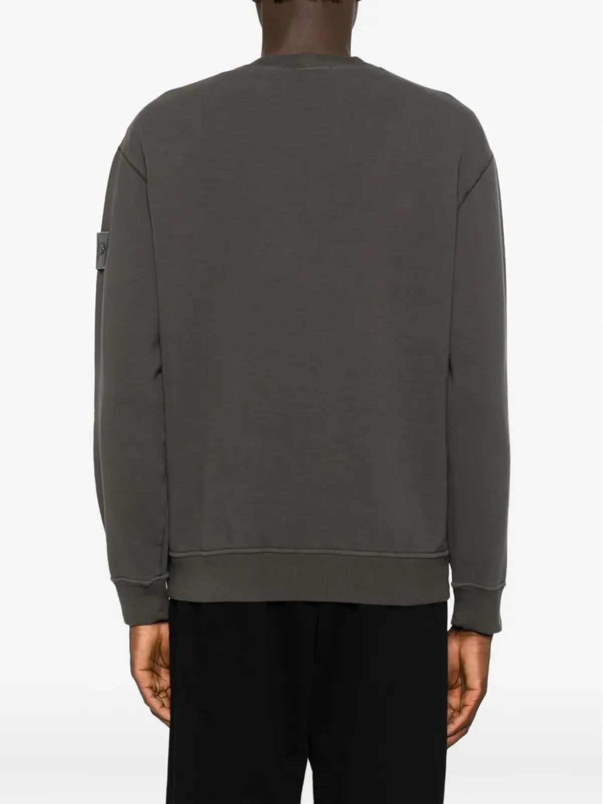 Stone Island リブ編みトリム スウェットシャツ グレー - 画像4