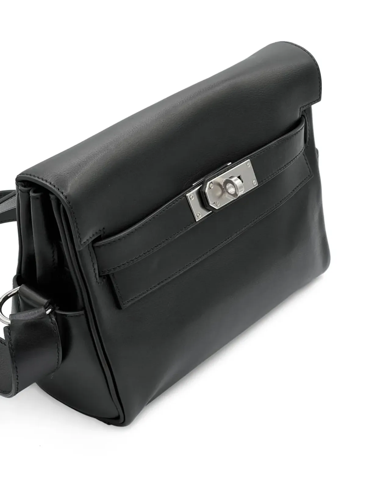 ビンテージ Hermès Pre-Owned ケリー・メッセンジャー Swiftレザー パラジウム金具 バッグ - 画像3