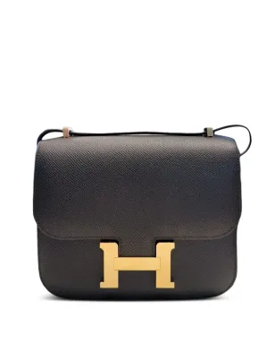 Hermès ビンテージ Constance 18 Verso エプソン・カーフレザー ゴールドハードウェア クロスボディバッグ - ブラック - サムネイル1