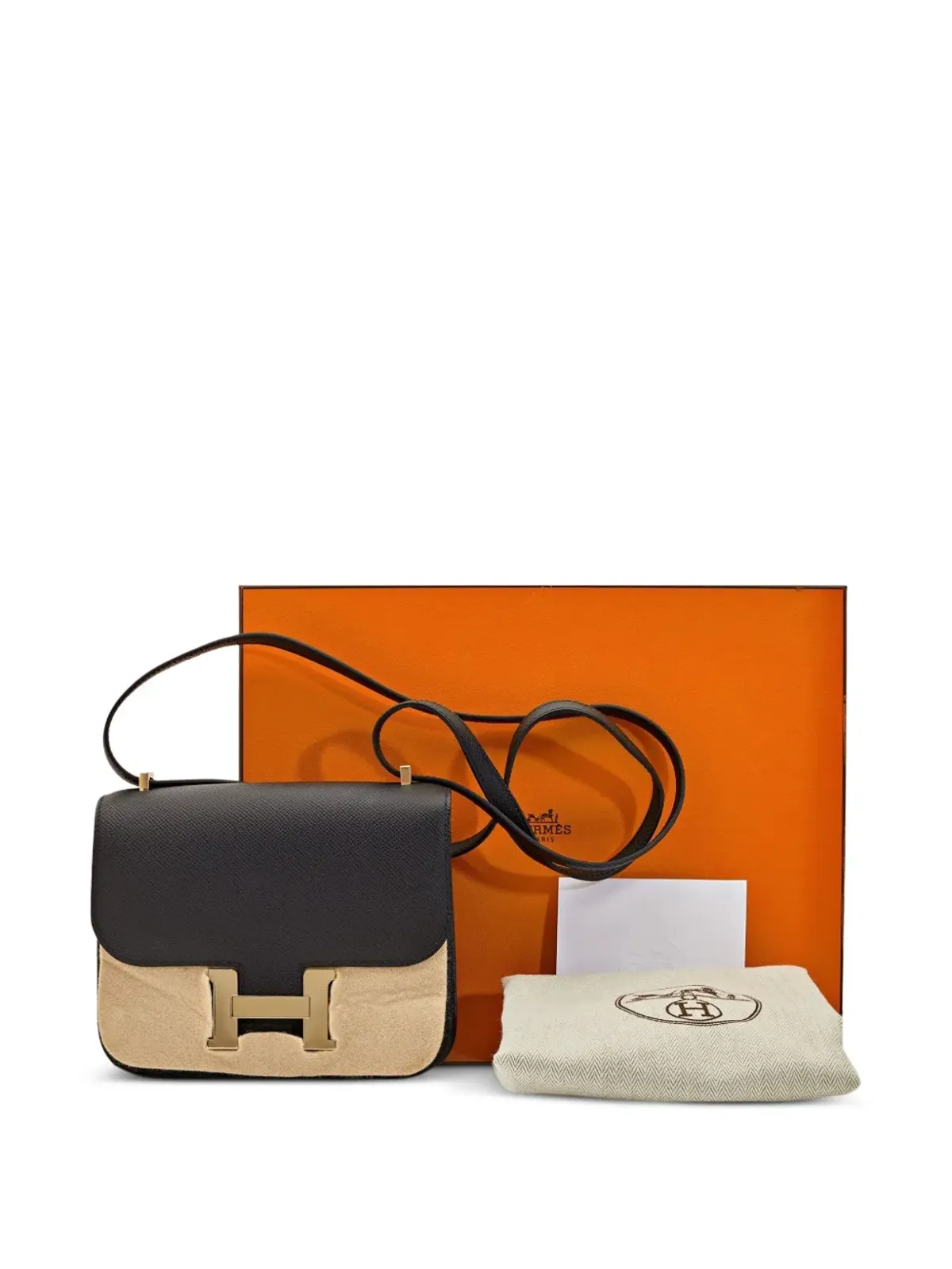 Hermès ビンテージ Constance 18 Verso エプソン・カーフレザー ゴールドハードウェア クロスボディバッグ - ブラック - 画像5