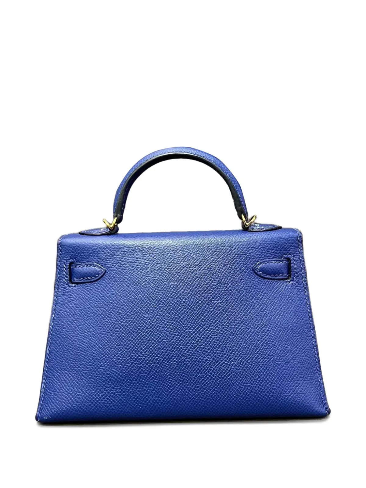 Hermès ビンテージ ミニ ケリー・セルリエ 20 エプソムレザー ゴールドハードウェア トートバッグ ブルー - 画像2