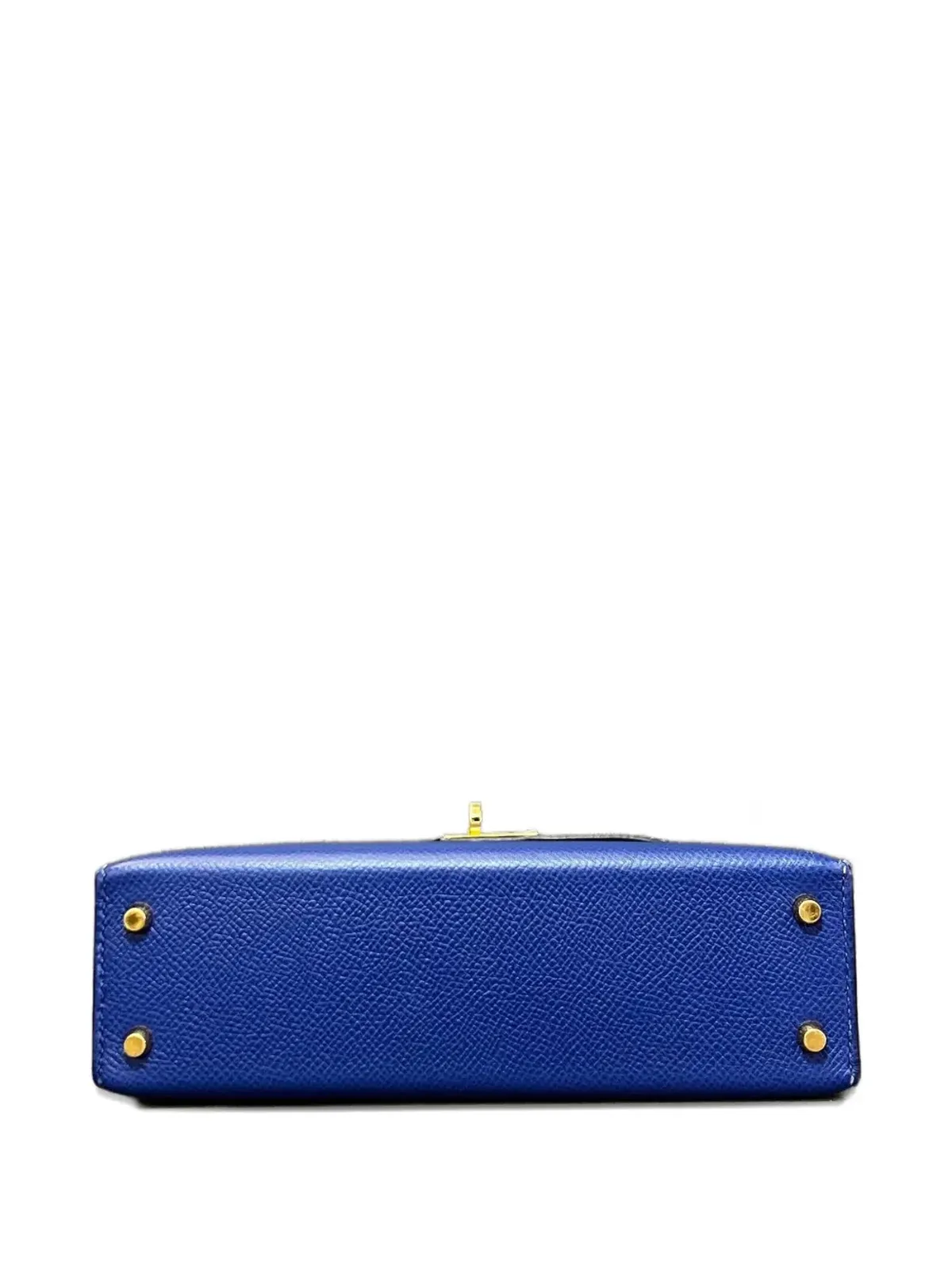 Hermès ビンテージ ミニ ケリー・セルリエ 20 エプソムレザー ゴールドハードウェア トートバッグ ブルー - 画像4