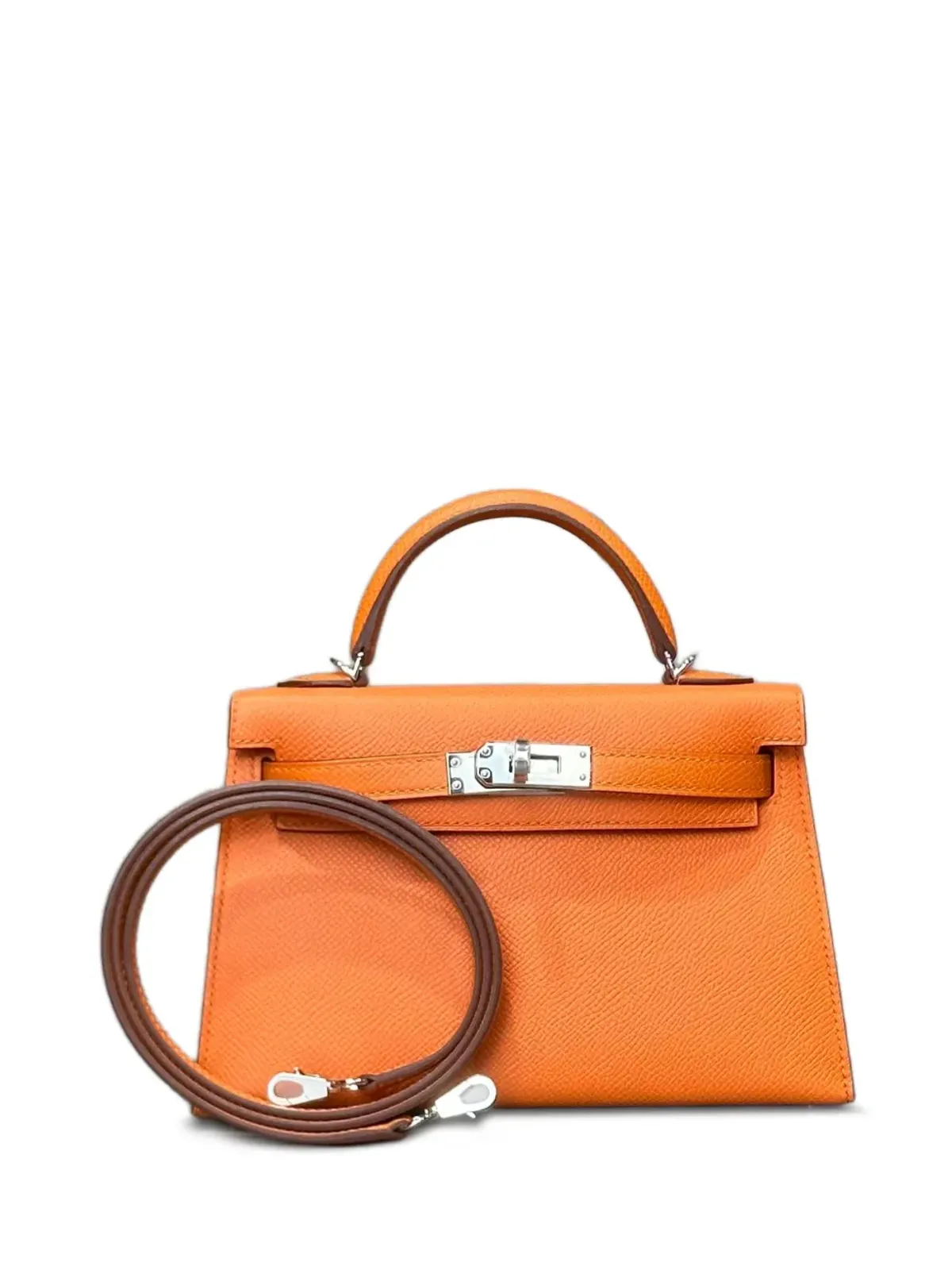 Hermès ビンテージ ミニ Kelly Sellier エプソン パラジウム金具 トートバッグ - 画像5