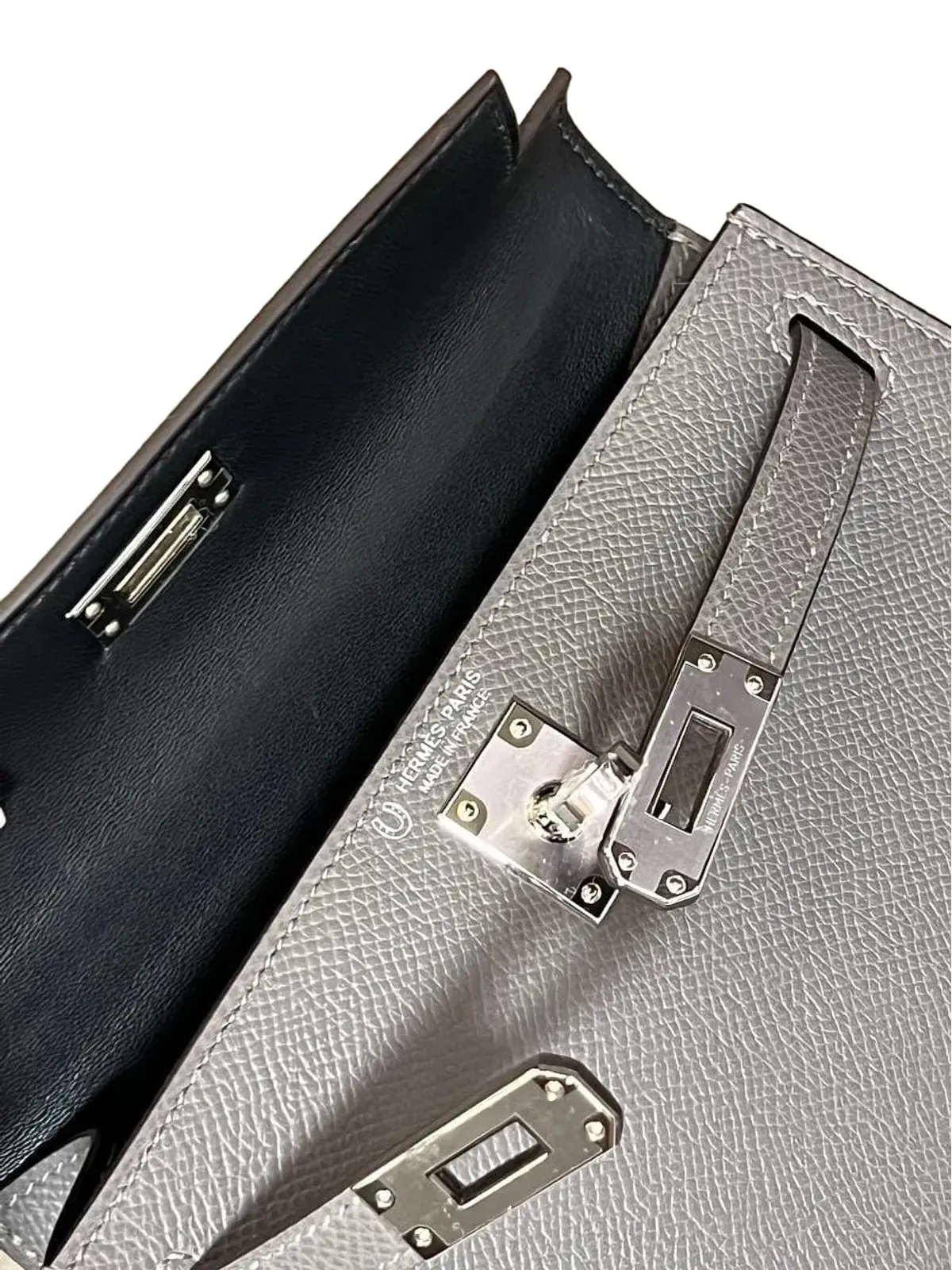 Hermès Pre-Owned ミニ Kelly Sellier 20 Verso エプソンレザー パラジウム金具 トートバッグ - グレー - 画像5