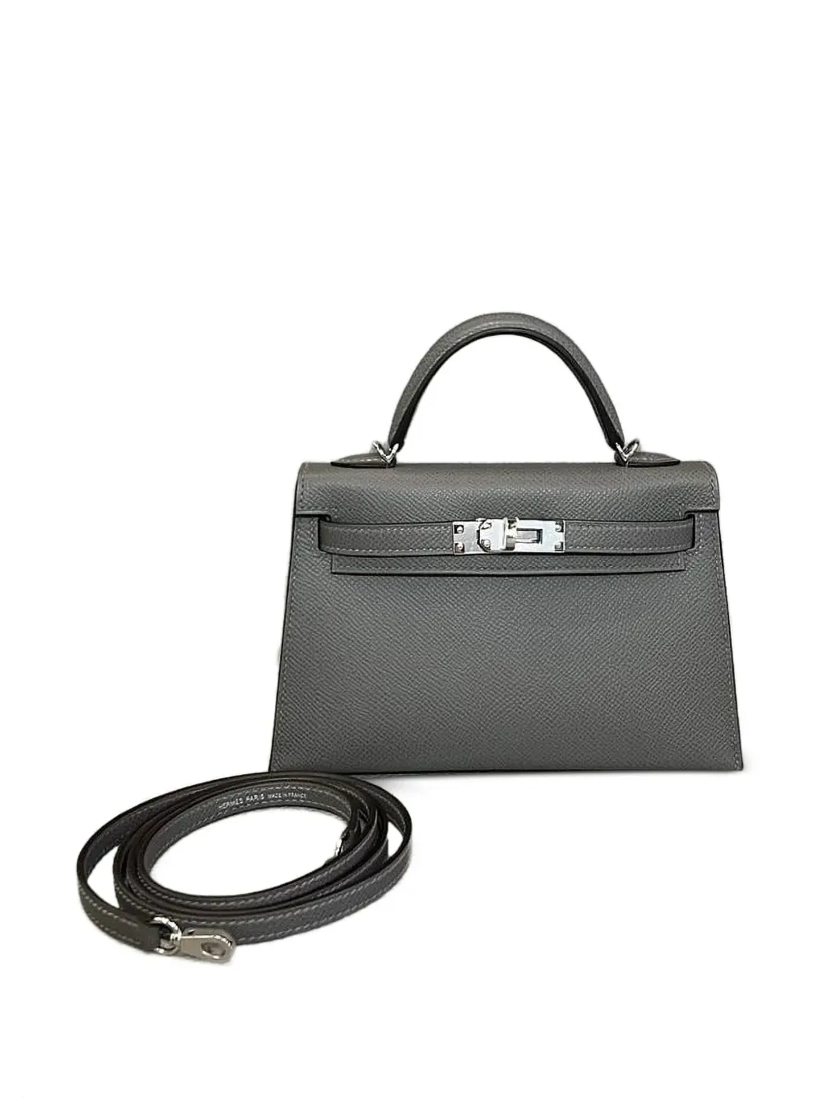 Hermès Pre-Owned ミニ Kelly Sellier 20 Verso エプソンレザー パラジウム金具 トートバッグ - グレー - 画像4