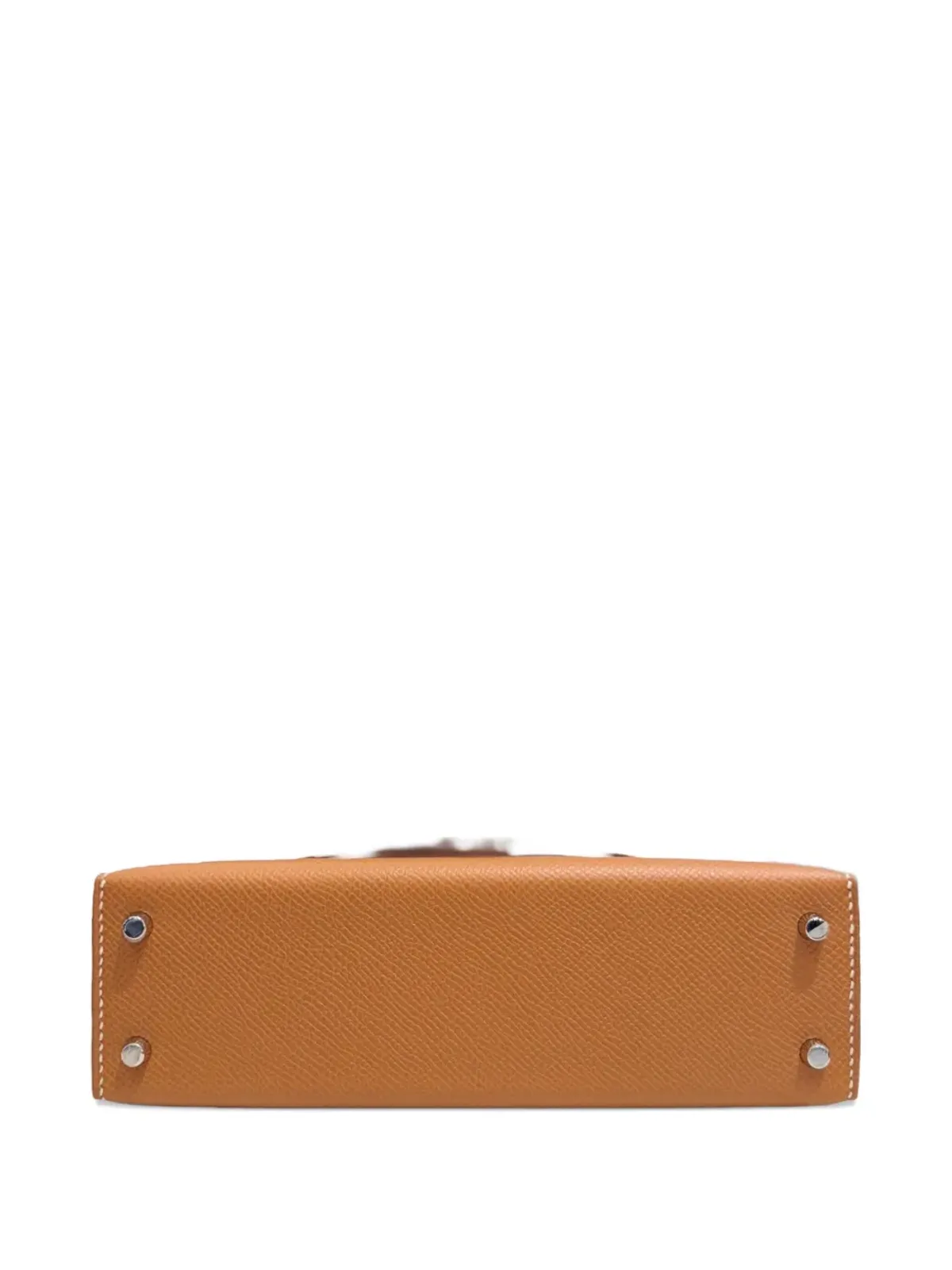 Hermès ビンテージ 2024 ミニ ゴールド ケリー・セリエ 20 エプソム レザー パラジウム金具 トートバッグ ブラウン - 画像5