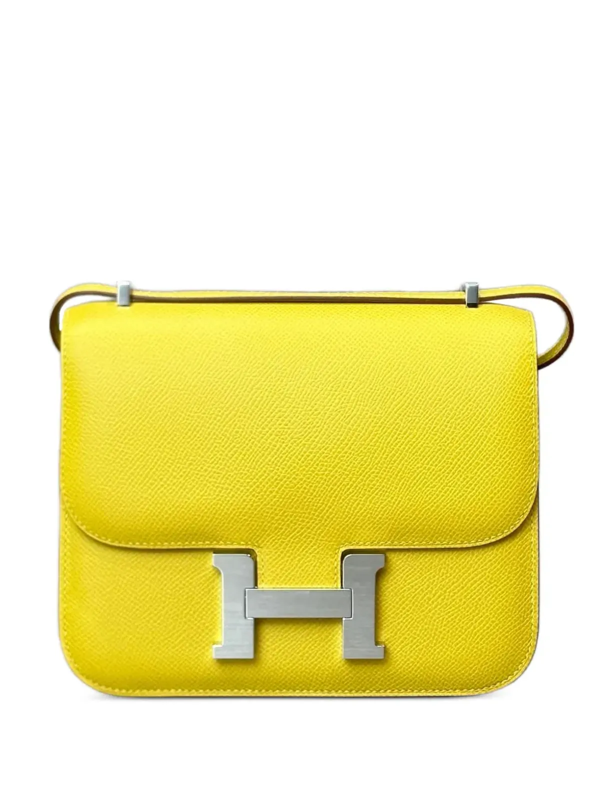 Hermès ビンテージ 2023年 コンスタンス18 ミニミラー エプソム パラジウム金具 ミニバッグ - イエロー - 画像1