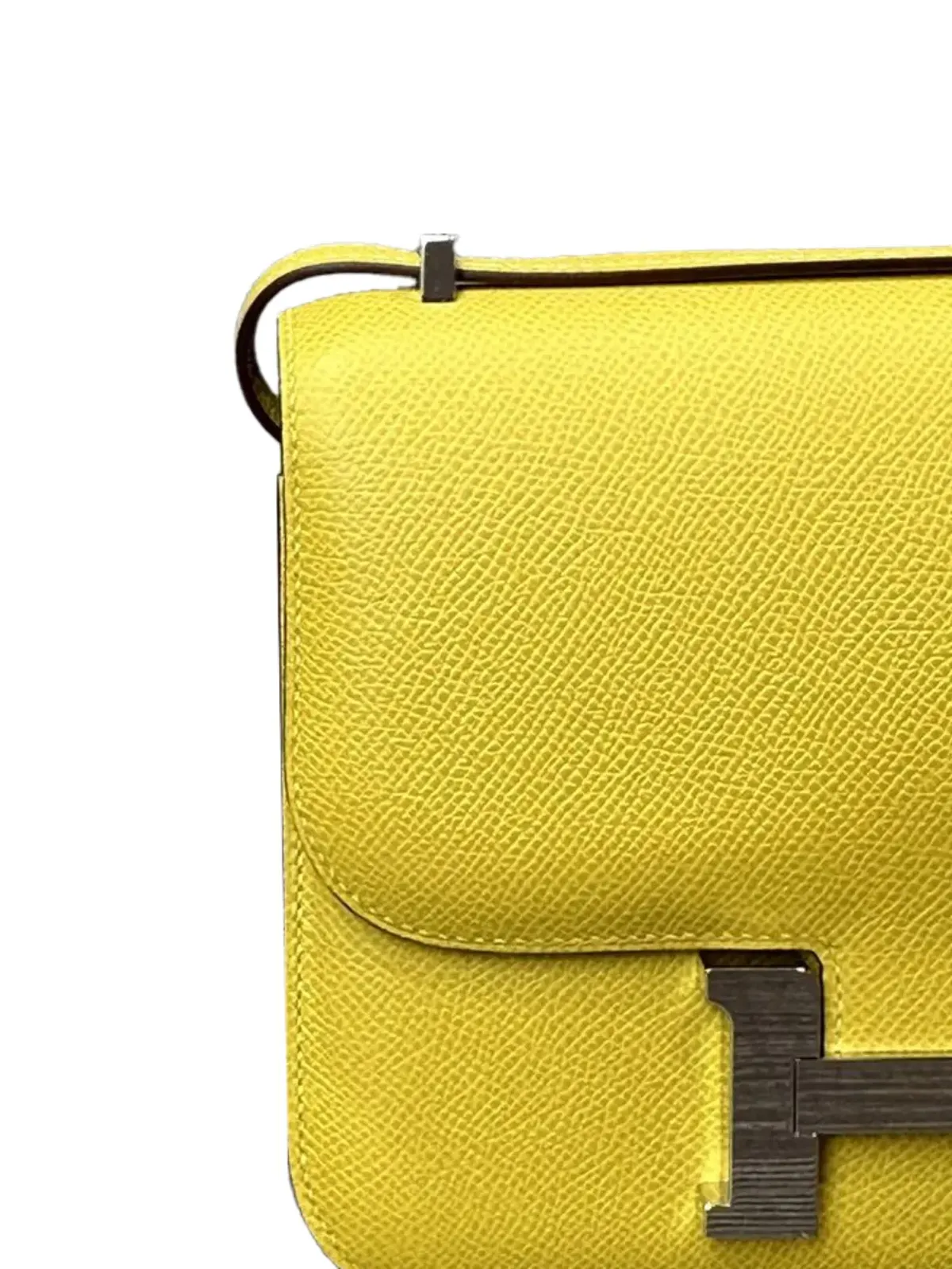 Hermès ビンテージ 2023年 コンスタンス18 ミニミラー エプソム パラジウム金具 ミニバッグ - イエロー - 画像5