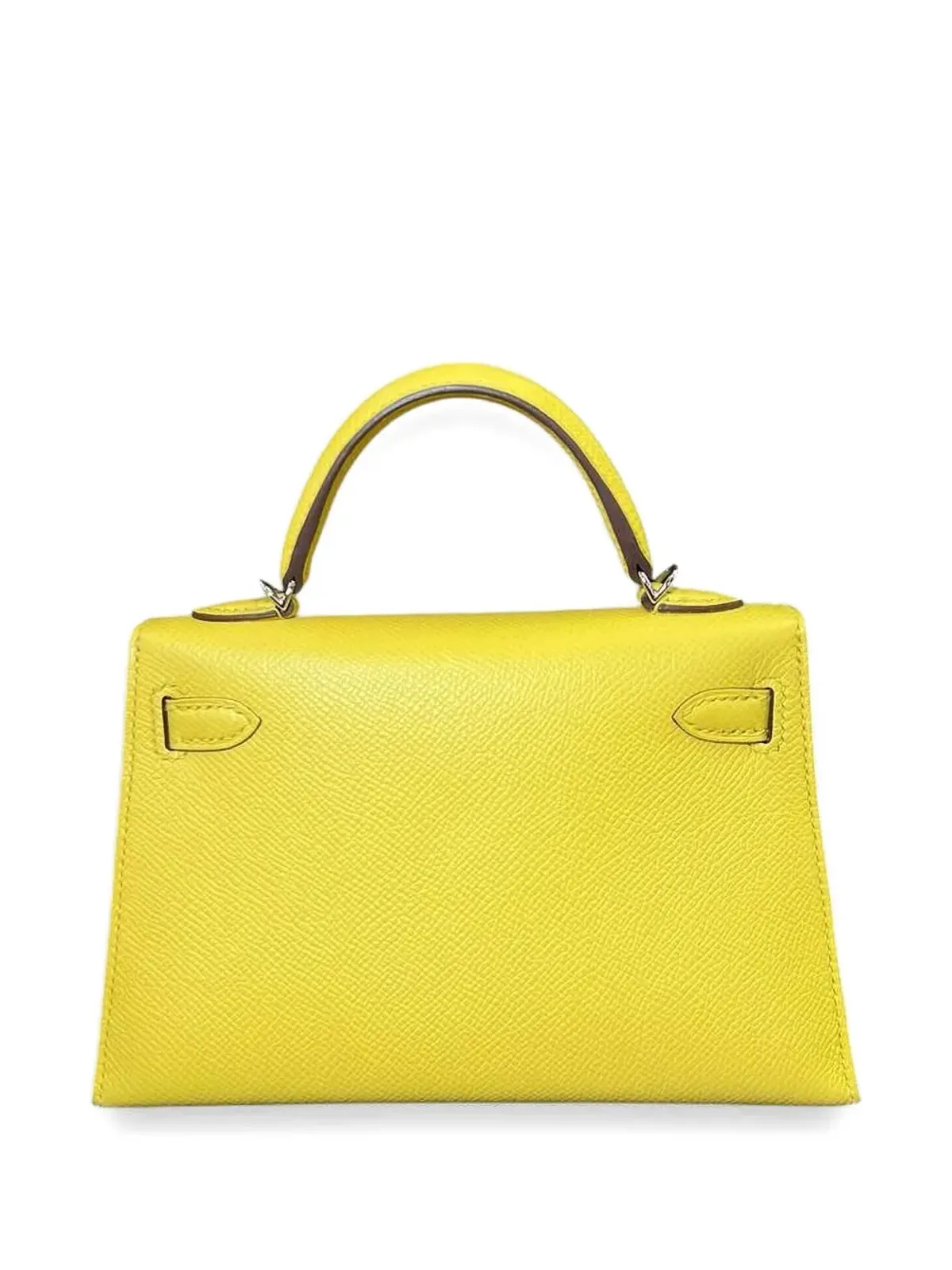 Hermès Pre-Owned 2022 ミニ Kelly 20 セルリエ エプソム カーフレザー パラジウム金具 トートバッグ イエロー - 画像2