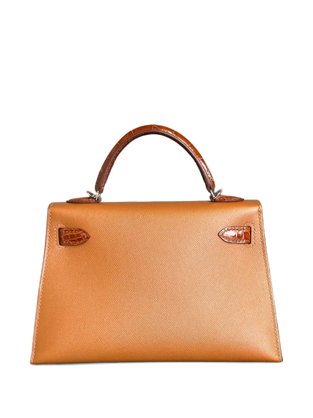 Hermès ビンテージ ミニ Kelly Sellier 20 マダム・タッチ アリゲーター ミシシッピ パラジウム金具 トートバッグ - ブラウン - 画像2