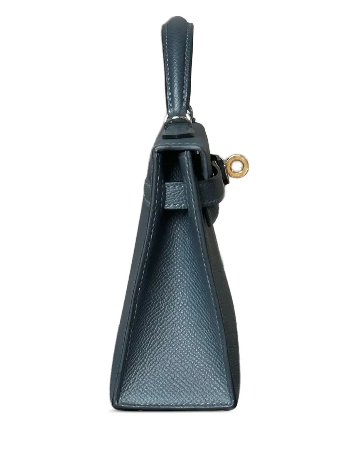 Hermès ビンテージ ミニ Kelly Sellier エプソム レザー エレクトラム金具 トートバッグ ブルー - 画像3